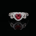 Women's Red Heart-shaped Wedding Ring Personalized Bracelet