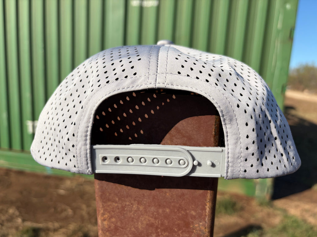 PL Series Hydro Snapback- LIGHT GRAY- RUBBER LOGO w/LOVE BIG GRIND HARD