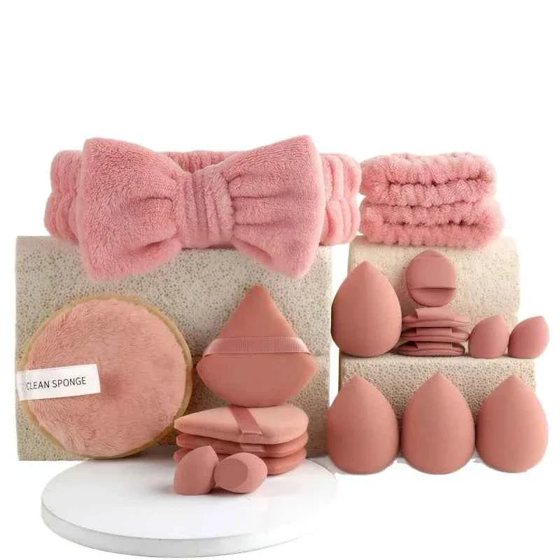 44 piece beige small fragrance style large capacity makeup brush set, handheld toiletry storage bag, portable for going out