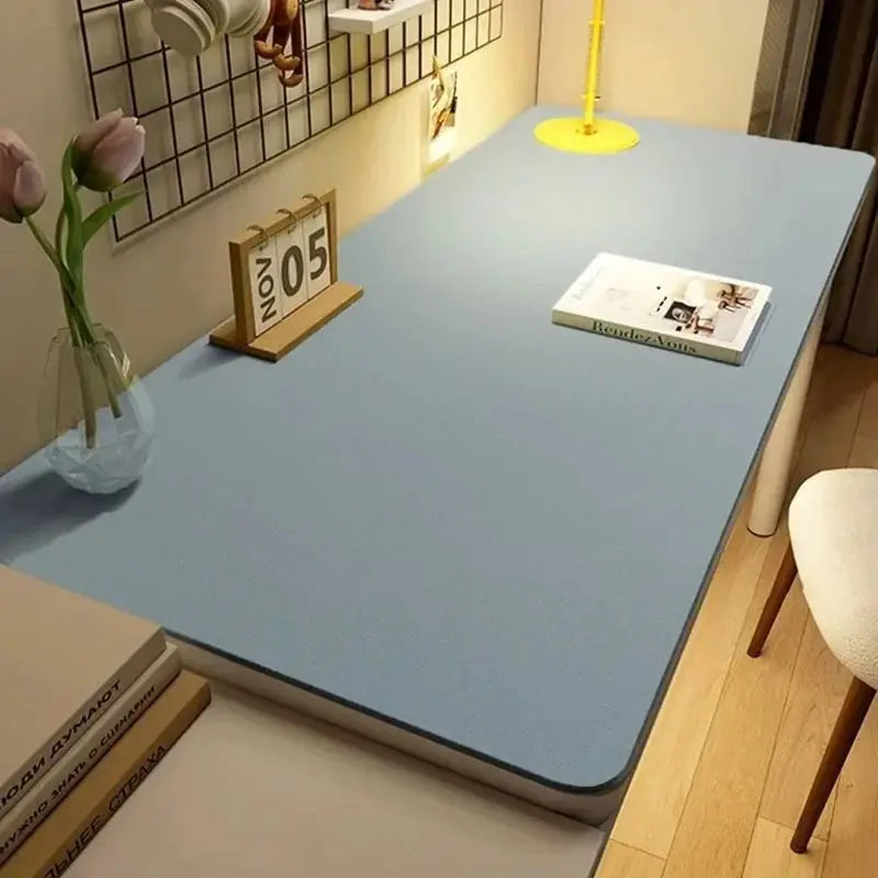 Leather Table cloth for Home Easy Clean Table Protector Waterproof Tea Coaster Large Desk Mat Anti-Slip Gamer Keyboard Mouse Mat