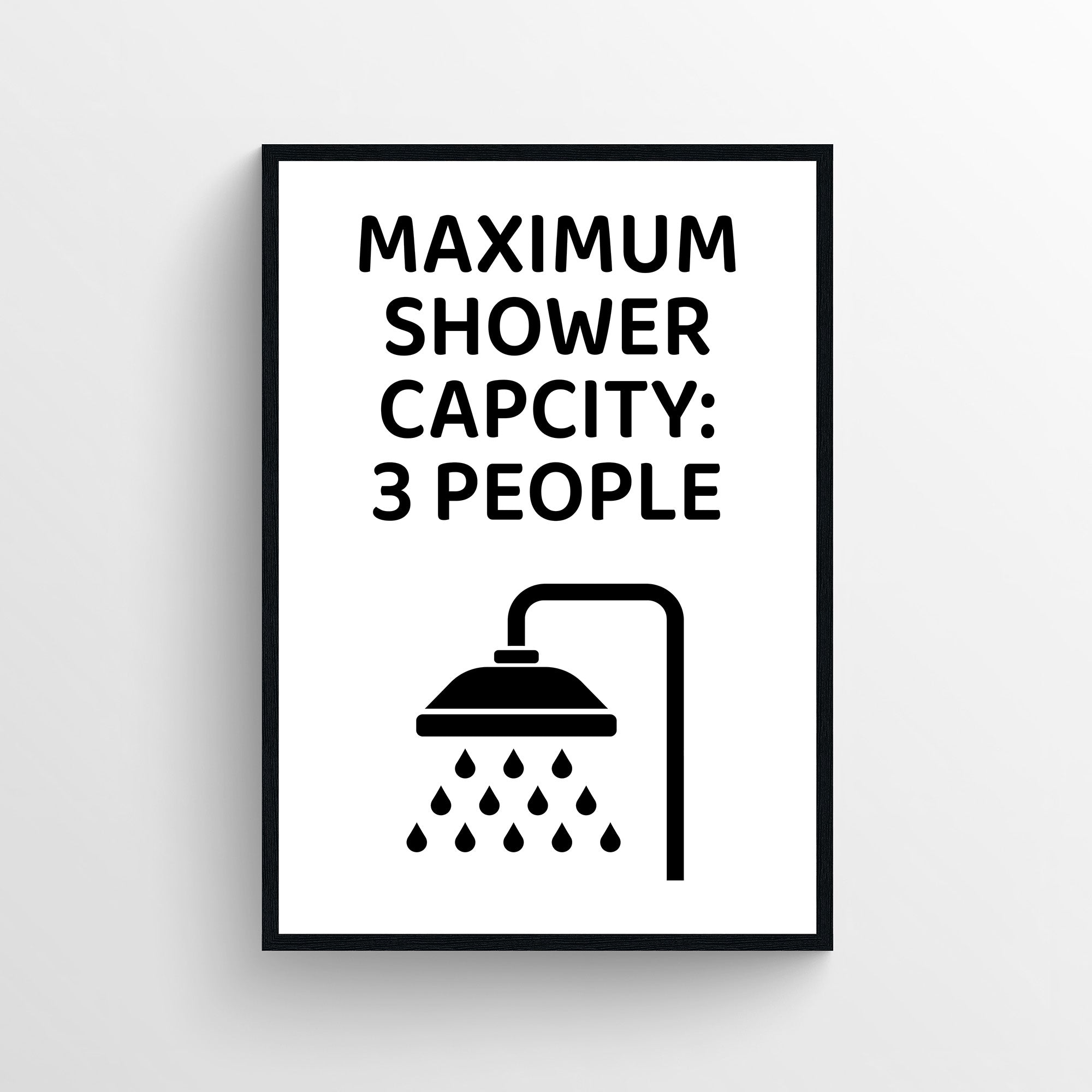 Shower Capacity Bathroom Poster