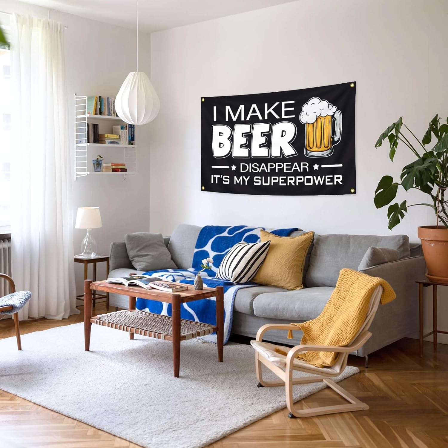 I MAKE BEER Funny Flags for Room 3X5 Feet College Dorm Room Decor Man Cave Frat Wall Indoor Outdoor Flag.